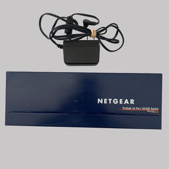 Netgear Ethernet Switch‎ FS116 Prosafe 16 Port 10/100 Unmanaged Power Supply - Picture 1 of 8